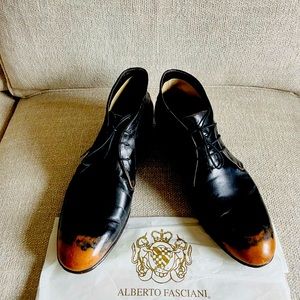 Alberto Fasciani black leather shoes sz 43 or 10 US